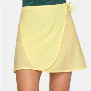 Outdoor Voices Lemon Lime Tissue Wrap Skirt, Size Medium
